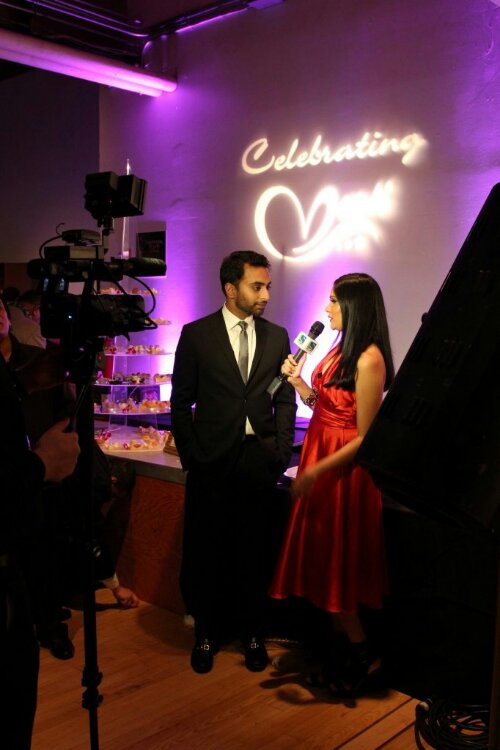 November 15, 2012: Actor Manu Narayan, co-host of the First Annual Varli Culinary Awards during an interview with Sony TV-Asia at The Altman Building in New York City. Photo by Lia Chang