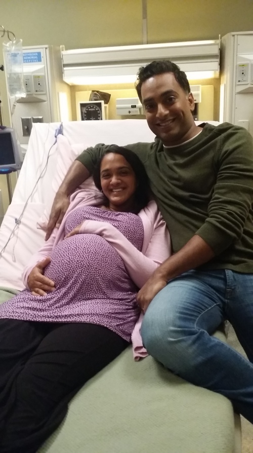 Rita (Anisha Nagarajan) and Eric Patel (Manu Narayan) at Grey's Anatomy's Seattle Grace Hospital on ABC.